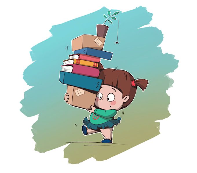 cartoon-illustration-for-you-book-printed-materials-design