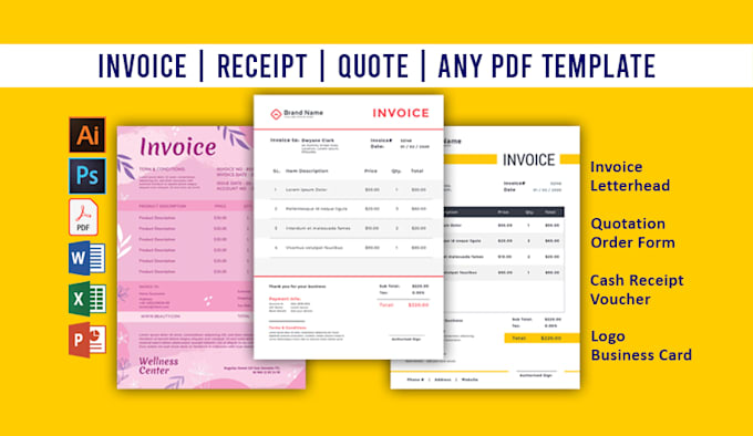 design-custom-invoice-letterhead-receipt-pdf-template