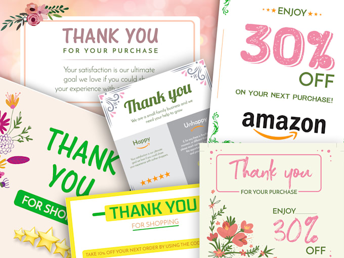 design-product-insert-package-insert-for-amazon-thank-you-card