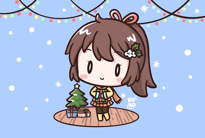 draw-cute-chibi-with-christmas-theme