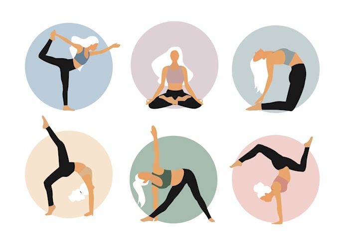 draw-flat-yoga-fitness-exercise-pose-illustration