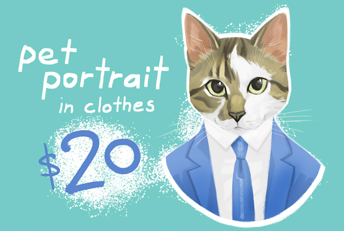 draw-portrait-of-your-pet-in-any-clothes